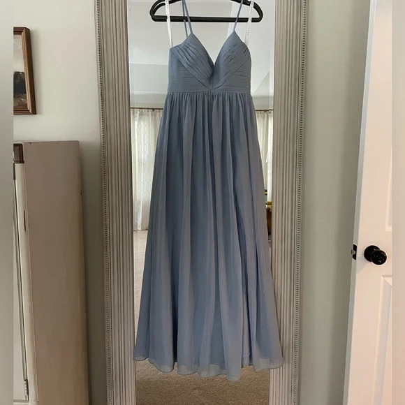 Azazie | Dresses | Azazie Dusty Blue Bridesmaid Dress | Poshmark